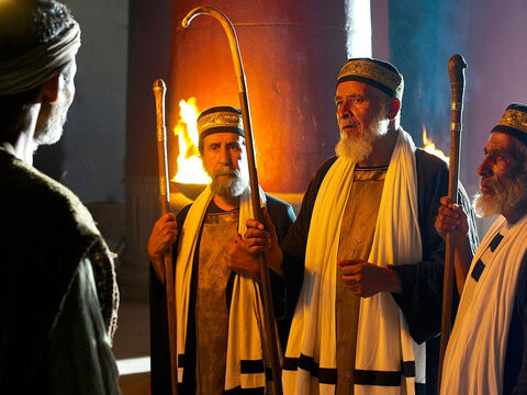 Quand les pharisiens se rendirent compte que le miracle s’était produit le jour du sabbat, certains crurent que ce miracle ne pouvait pas venir de Dieu. Mais d’autres soutinrent que cela  venait de Dieu. – Numéro de diapositive 15