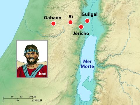 Josué et les Israélites avaient pris Jéricho et Aï. Les Gabaonites, habitants des environs, avaient trompé Josué en lui faisant croire qu’ils venaient d’un pays éloigné et ils avaient conclu avec lui une alliance. Dès lors, ils étaient devenus bûcherons et porteurs d’eau pour les Israélites. – Numéro de diapositive 1