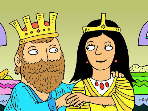 Le roi ordonna que Haman soit mis à mort. À présent, les Juifs n’étaient plus menacés et la reine Esther était aussi en sécurité. – Numéro de diapositive 8