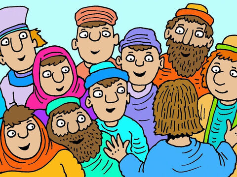 Ce soir-là, plusieurs des amis de Jésus se trouvaient dans une pièce, les portes étant fermées. Soudain, Jésus apparut au milieu d’eux. Ils se réjouirent et crurent quand ils virent Jésus vivant! – Numéro de diapositive 5