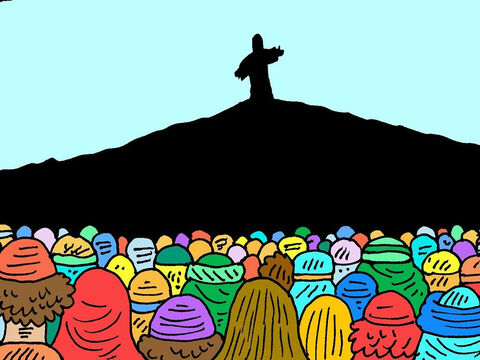 Un peu plus tard, Jésus a été vu par une grande foule de plus de cinq cents de ses amis et disciples à la fois! Tous le virent vivant, et crurent! – Numéro de diapositive 7