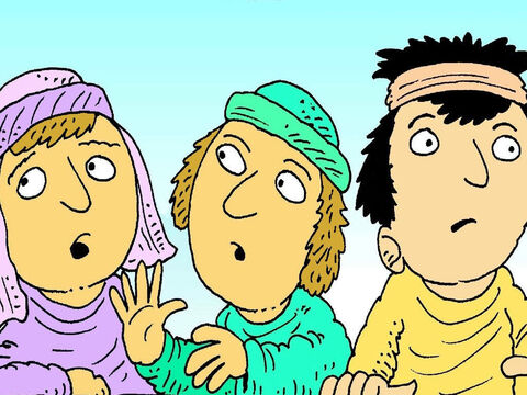 Les amis de Jésus étaient étonnés. “Jésus peut même parler à la tempête pour qu’elle s’arrête. Seul Dieu peut faire cela!”, dirent-ils. – Numéro de diapositive 7