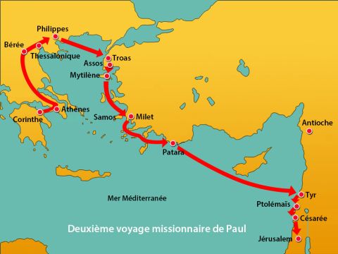 A la fin de ces quelques jours, ils firent leurs préparatifs et montèrent à Jérusalem, accompagnés par quelques croyants de Césarée. – Numéro de diapositive 11