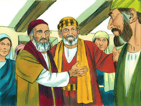 A Césarée, ils se rendirent chez Philippe l'évangéliste, qui avait été un des sept diacres choisis pour distribuer la nourriture dans l'Eglise naissante de Jérusalem (Actes 6:1-5). Ils logèrent chez lui. Il avait quatre filles vierges qui prophétisaient. – Numéro de diapositive 7