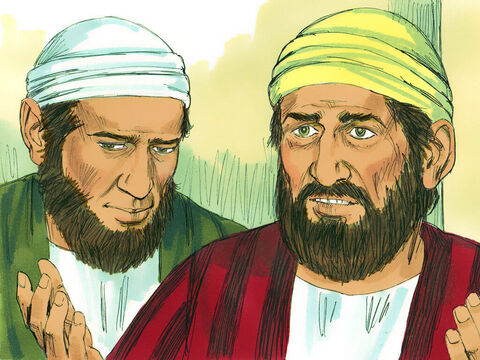 En entendant cela, les compagnons de Paul et les croyants de Césarée supplièrent Paul de ne pas se rendre à Jérusalem. – Numéro de diapositive 9
