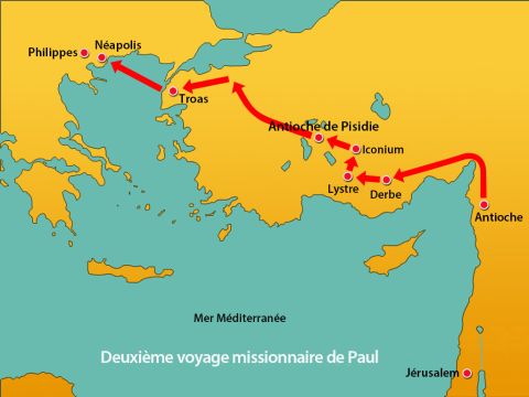 Après l'émeute à Ephèse, Paul se rendit à Troas et de là, navigua vers la Macédoine. – Numéro de diapositive 1