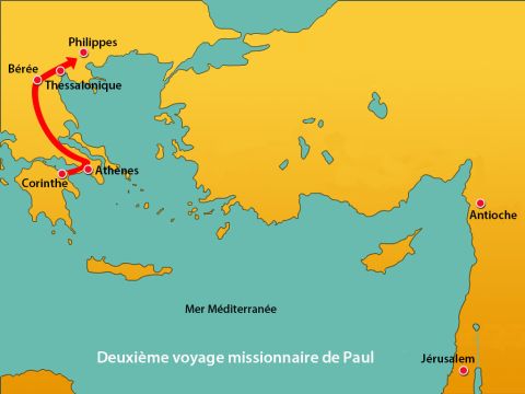 Paul, ensuite, rejoignit le nord, pour atteindre Philippes. – Numéro de diapositive 6