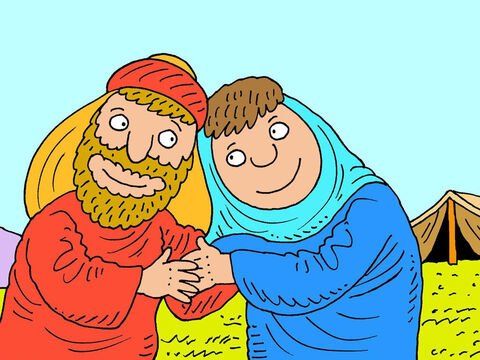 Abraham et Sarah étaient tous deux très, très vieux, lorsque Dieu a envoyé des messagers pour leur rendre visite. Voici ce que la Bible dit qu'il s'est passé. – Numéro de diapositive 1