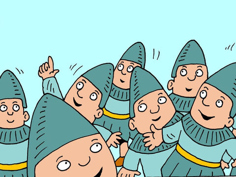 D'un coup, les soldats ennemis purent voir à nouveau et ils regardèrent autour d'eux avec étonnement. – Numéro de diapositive 11