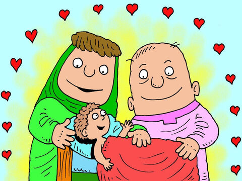 L'enfant a apporté grand bonheur à la femme et à son mari. Toute leur vie, ils avaient voulu un enfant à eux et savaient que Dieu les avait bénis avec un fils. C'était un miracle. Rien n'est trop difficile pour Dieu. – Numéro de diapositive 14