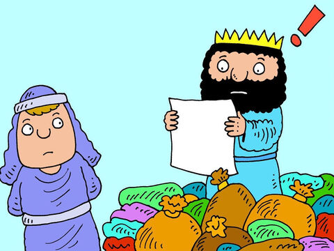 Lorsque le roi d’Israël eut lu la lettre, il fut effrayé. Il ne se confiait pas en l’Éternel. “Oh non! s’écria-t-il en panique. Le roi de Syrie sait que je ne peux pas soigner la lèpre, et il cherche une occasion de dispute avec moi.” – Numéro de diapositive 10