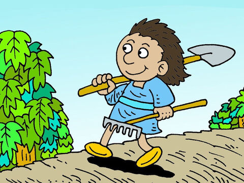 Mais plus tard, il changea d’avis et partit travailler dans la vigne. – Numéro de diapositive 4