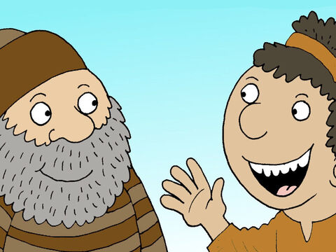 Le père est allé voir l'autre fils et lui dit la même chose: « Mon fils, va travailler aujourd'hui dans la vigne.»<br/>Le fils répondit : « Je le ferai. » – Numéro de diapositive 5