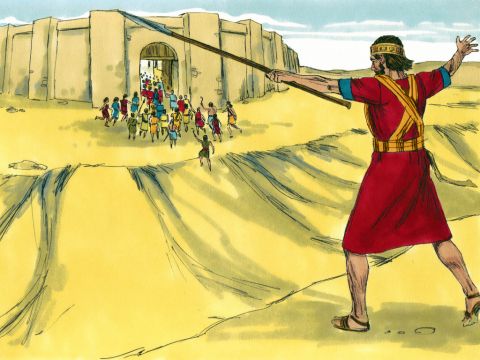 Ozias partit en guerre contre les Philistins et détruisit les murs de Gath, de Jabné et d’Asdod. – Numéro de diapositive 4