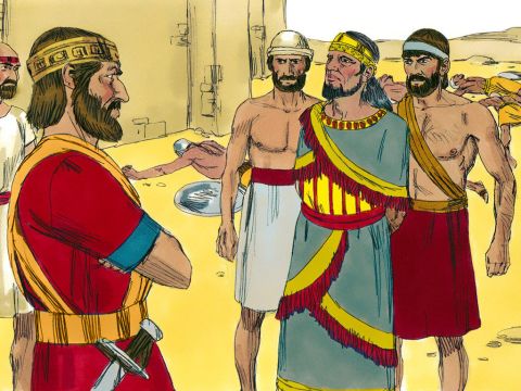 Dieu l’aida contre les Philistins et contre les Arabes qui vivaient à Gur Baal et contre les Meunites. – Numéro de diapositive 6