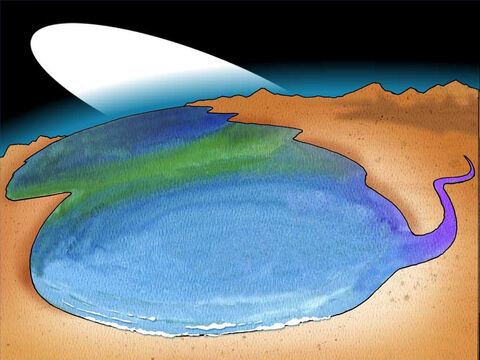 “Dieu dit: «Que les eaux qui sont au-dessous du ciel se rassemblent à un seul endroit et que le sec apparaisse!» Et cela se passa ainsi. Dieu appela le sec terre, et la masse des eaux mers. Dieu vit que c'était bon. “ – Numéro de diapositive 5