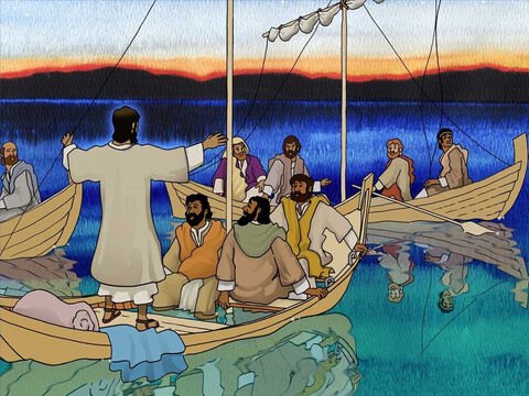 Les disciples avaient vécu une terrible épreuve... Même si Dieu était avec eux, ils avaient été envahis par la peur. Ils s’exclamèrent avec étonnement: «Quel genre d’homme est-il, pour que même les vents et la mer lui obéissent?» – Numéro de diapositive 10